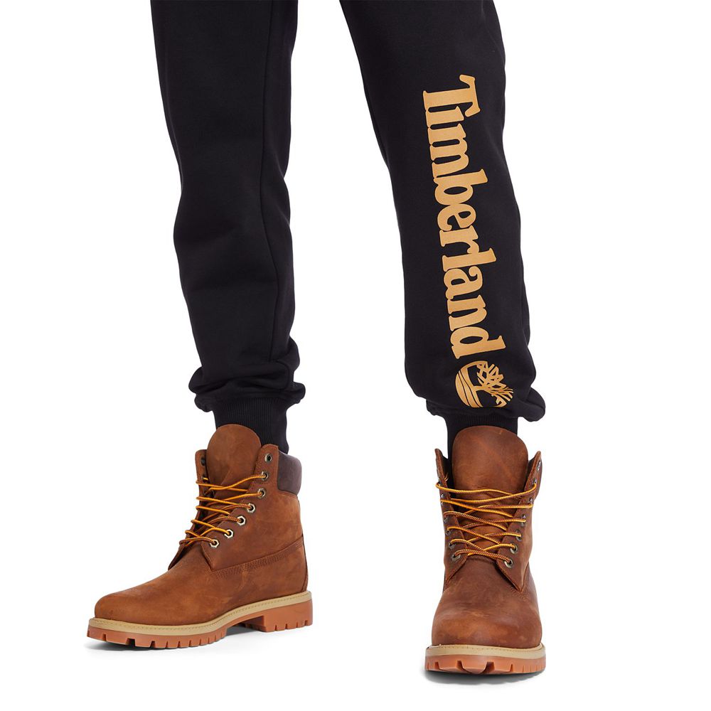 Pantaloni Timberland Barbati Negrii - Logo Sweat - Romania - WZYQKF095